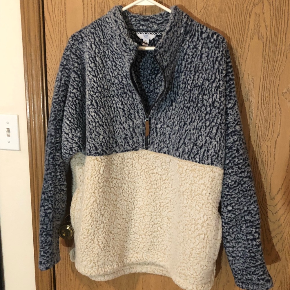 Time and Tru blue and cream sherpa Size XL